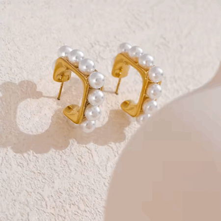 Brinco Perle D'Or banhado a Ouro 18K