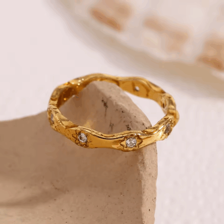 Anél Lauter banhado a Ouro 18K