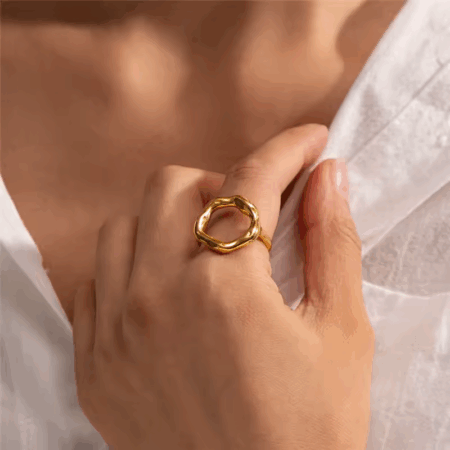 Anél Croix banhado a Ouro 18K