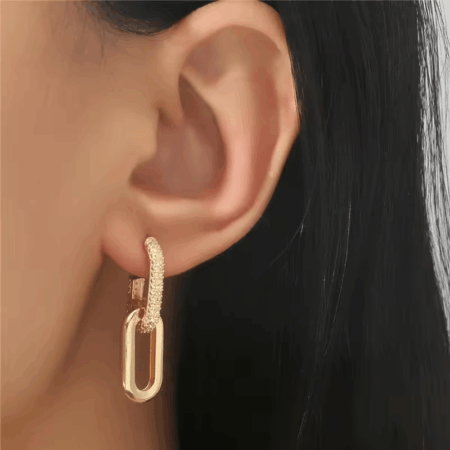 Brinco Vitra banhado a Ouro 18K