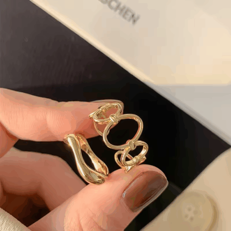 Anéis AlpenGlow banhado a Ouro 18K