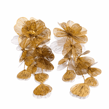 Brincos folheados a ouro Jardin d’Or