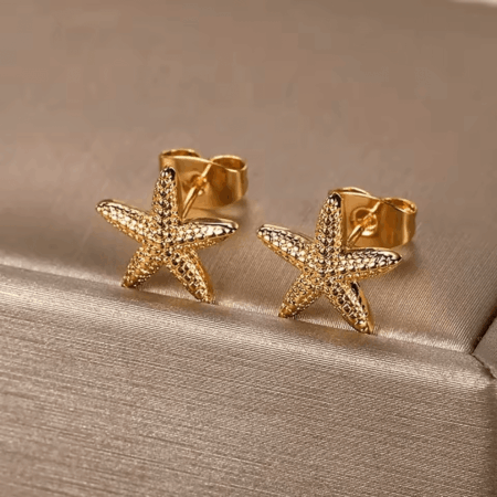 Brincos Golden Tide banhados a ouro