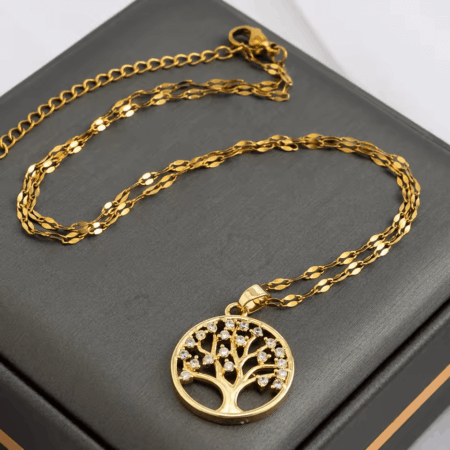 Colar Árvore da Vida banhado a ouro