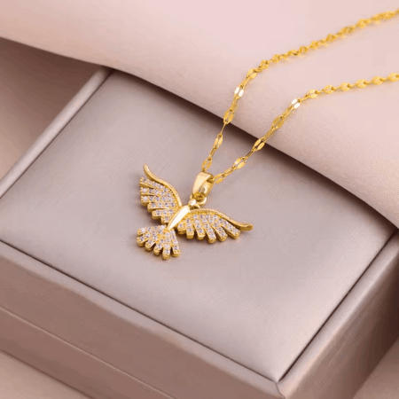 Colar Asas de Luz banhado a ouro